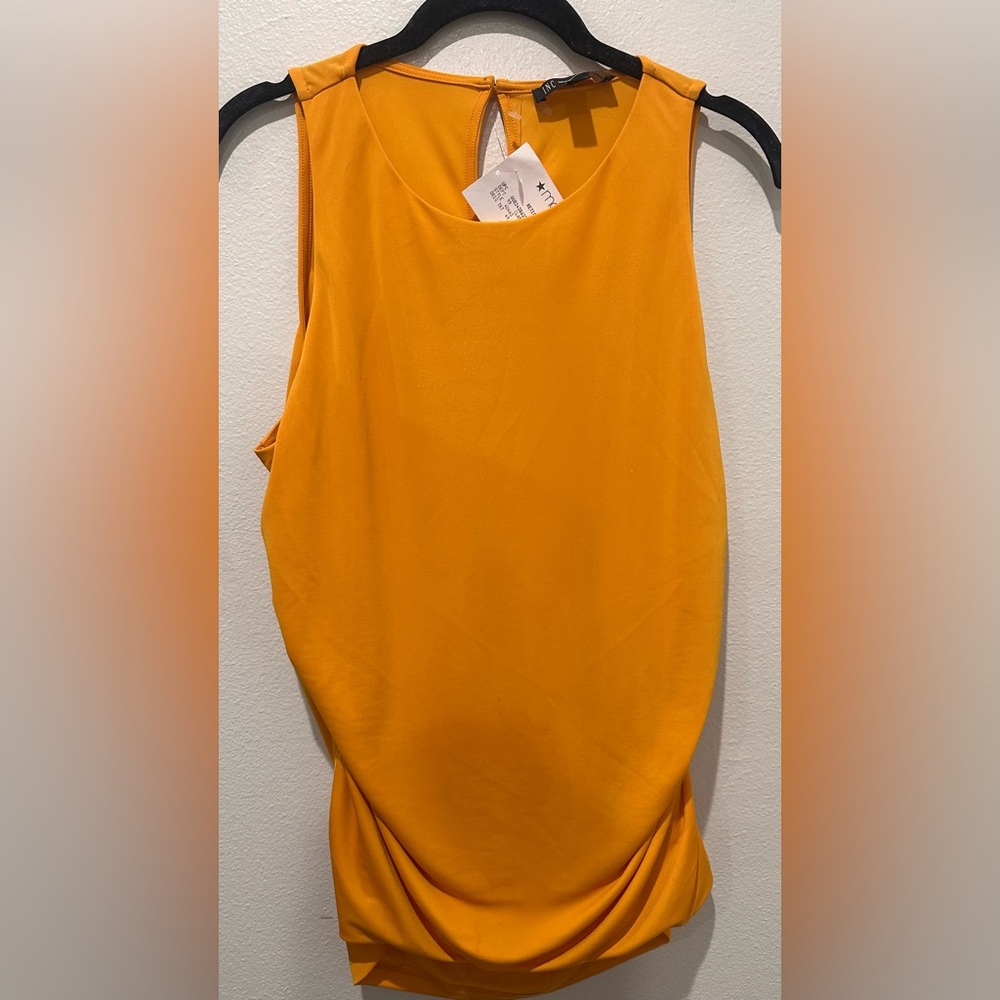 INC International Concepts Mustard Sleeveless Top